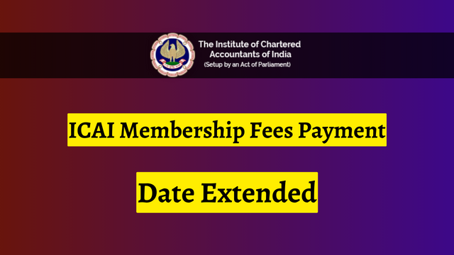 ICAI Membership Fees Payment