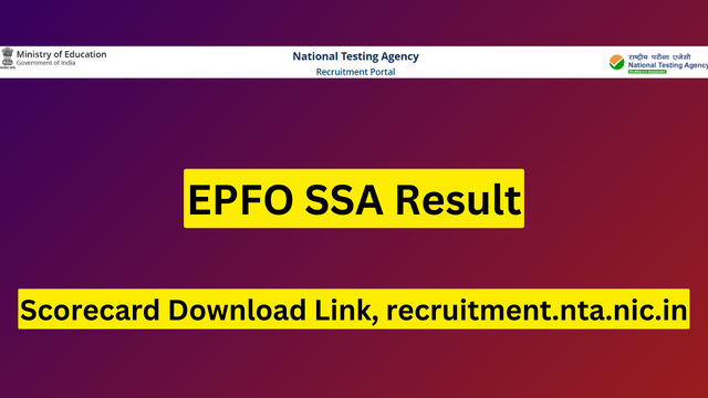 EPFO SSA Result