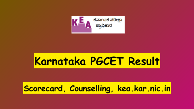 Karnataka PGCET Result 2023